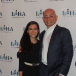 Anthony Melchiorri poses with business professional during the Long Island Hospitality Association 2018 kick off meeting
